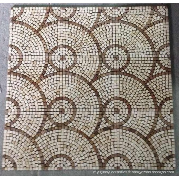 Carrelage de mosaïque, Mosaïque en pierre de marbre à motifs ronds